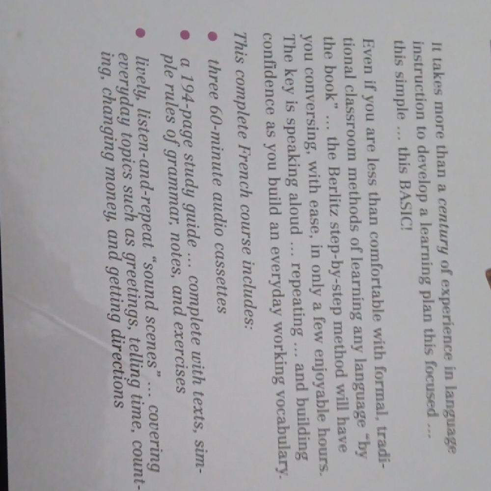 Basic French Language Course - Purple Cover - Picture 5 of 5